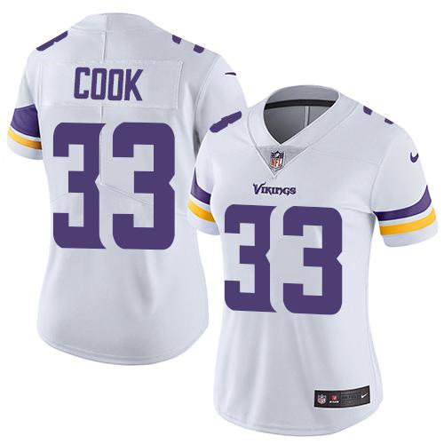 Nike Vikings #33 Dalvin Cook White Women's Stitched NFL Vapor Untouchable Limited Jersey Nike Vikings #33 Dalvin Cook White Women's Stitched NFL Vapor Untouchable Limited Jersey