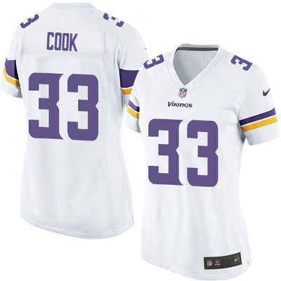 Nike Vikings #33 Dalvin Cook White Women's Stitched NFL Elite Jersey Nike Vikings #33 Dalvin Cook White Women's Stitched NFL Elite Jersey