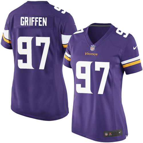 Nike Vikings #97 Everson Griffen Purple Team Color Women's Stitched NFL Elite Jersey Nike Vikings #97 Everson Griffen Purple Team Color Women's Stitched NFL Elite Jersey