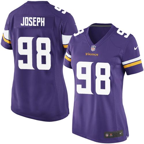 Nike Vikings #98 Linval Joseph Purple Team Color Women's Stitched NFL Elite Jersey Nike Vikings #98 Linval Joseph Purple Team Color Women's Stitched NFL Elite Jersey