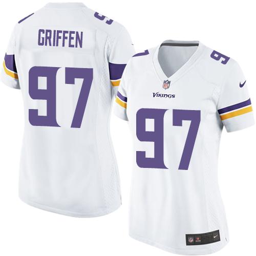 Nike Vikings #97 Everson Griffen White Women's Stitched NFL Elite Jersey Nike Vikings #97 Everson Griffen White Women's Stitched NFL Elite Jersey