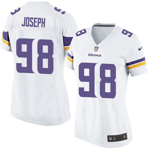 Nike Vikings #98 Linval Joseph White Women's Stitched NFL Elite Jersey Nike Vikings #98 Linval Joseph White Women's Stitched NFL Elite Jersey