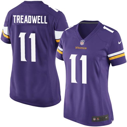 Nike Vikings #11 Laquon Treadwell Purple Team Color Women's Stitched NFL Elite Jersey Nike Vikings #11 Laquon Treadwell Purple Team Color Women's Stitched NFL Elite Jersey