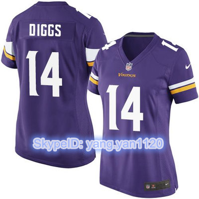 Nike Vikings #14 Stefon Diggs Purple Team Color Women's Stitched NFL Elite Jersey Nike Vikings #14 Stefon Diggs Purple Team Color Women's Stitched NFL Elite Jersey