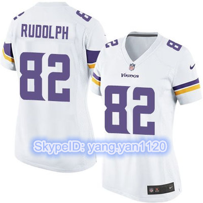Nike Vikings #82 Kyle Rudolph White Women's Stitched NFL Elite Jersey Nike Vikings #82 Kyle Rudolph White Women's Stitched NFL Elite Jersey