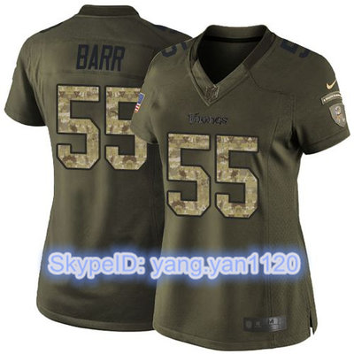 Nike Vikings #55 Anthony Barr Green Women's Stitched NFL Limited Salute to Service Jersey Nike Vikings #55 Anthony Barr Green Women's Stitched NFL Limited Salute to Service Jersey