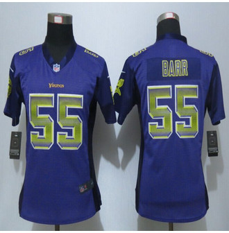 Women New New Minnesota Vikings #55 Anthony Barr Purple Strobe Elite Jersey Women New New Minnesota Vikings #55 Anthony Barr Purple Strobe Elite Jersey