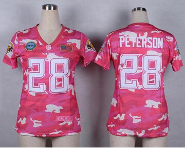 Women's NEW Vikings #28 Adrian Peterson Pink NFL Elite Camo Fashion Jersey Women's NEW Vikings #28 Adrian Peterson Pink NFL Elite Camo Fashion Jersey