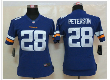 Women NEW Minnesota Vikings #28 Adrian Peterson Purple New Jerseys