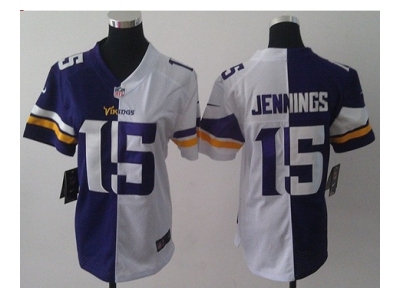 NEW Women Minnesota Vikings #15 Greg Jennings white-purple(new Elite split) NEW Women Minnesota Vikings #15 Greg Jennings white-purple(new Elite split)