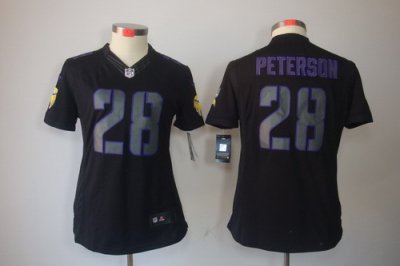 Women NEW Minnesota Vikings #28 Adrian Peterson Black Jerseys(Impact Limited) Women NEW Minnesota Vikings #28 Adrian Peterson Black Jerseys(Impact Limited)