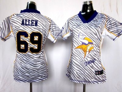 NEW Womens Minnesota Vikings #69 Jared Allen jerseys(fem fan zebra) NEW Womens Minnesota Vikings #69 Jared Allen jerseys(fem fan zebra)
