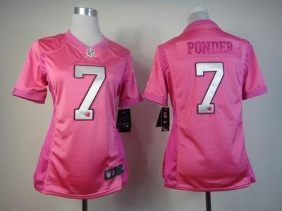 NEW Women NFL Minnesota Vikings #7 Christian Ponder Pink Jerseys(love s) NEW Women NFL Minnesota Vikings #7 Christian Ponder Pink Jerseys(love s)