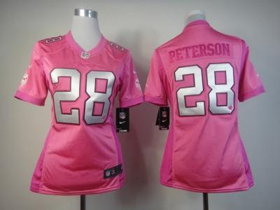 NEW Women NFL Minnesota Vikings #28 Adrian Peterson Pink Jerseys(love s) NEW Women NFL Minnesota Vikings #28 Adrian Peterson Pink Jerseys(love s)