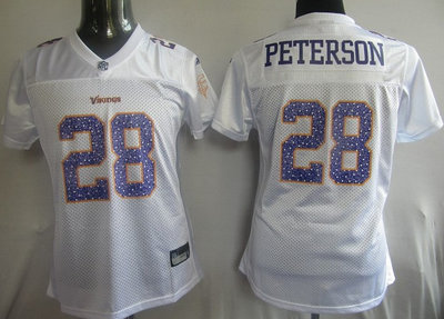 NFL women Jerseys Minnesota 28# Peterson white