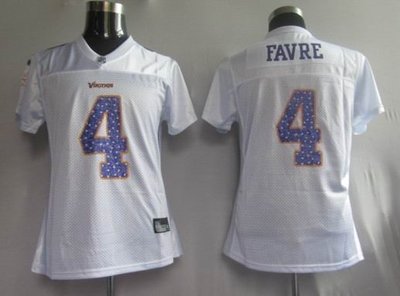 NFL Women Jerseys Minnesota Vikings 4 faver white