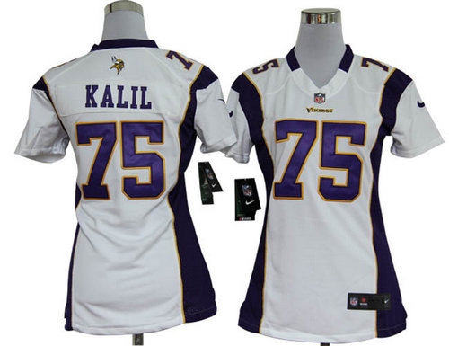 Women Nike Minnesota Vikings 75 Matt Kalil White Jerseys Women Nike Minnesota Vikings 75 Matt Kalil White Jerseys