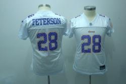 Minnesot Vikings #28 Peterson White Women jerseys Minnesot Vikings #28 Peterson White Women jerseys