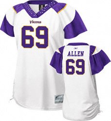 Minnesota 69 Vikings Jared Allen Women White Jersey Minnesota 69 Vikings Jared Allen Women White Jersey