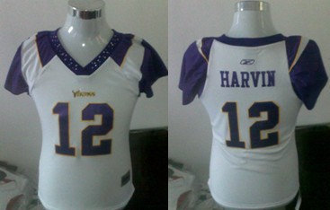 Minnesota Vikings 12 Percy Harvin Women White Jersey Minnesota Vikings 12 Percy Harvin Women White Jersey