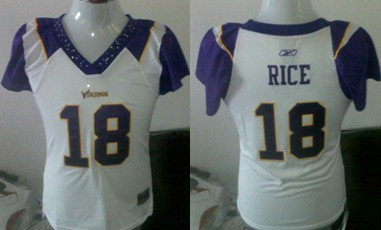 Minnesota Vikings 18 Sidney Rice Women White Jersey Minnesota Vikings 18 Sidney Rice Women White Jersey