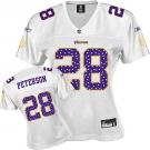 Minnesota Vikings 28 Adrian Peterson White Stitched Replithentic Womennull Sweetheart Jersey Minnesota Vikings 28 Adrian Peterson White Stitched Replithentic Womennull Sweetheart Jersey