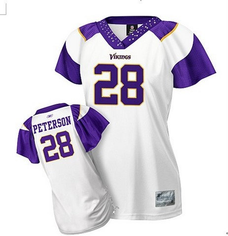 Minnesota Vikings 28 Adrian Peterson White Women Jerseys Minnesota Vikings 28 Adrian Peterson White Women Jerseys