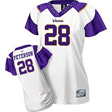 Minnesota Vikings 28 Adrian Peterson Women White Jersey Minnesota Vikings 28 Adrian Peterson Women White Jersey