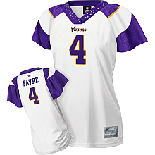 Minnesota Vikings 4 Brett Favre Women White Jersey Minnesota Vikings 4 Brett Favre Women White Jersey