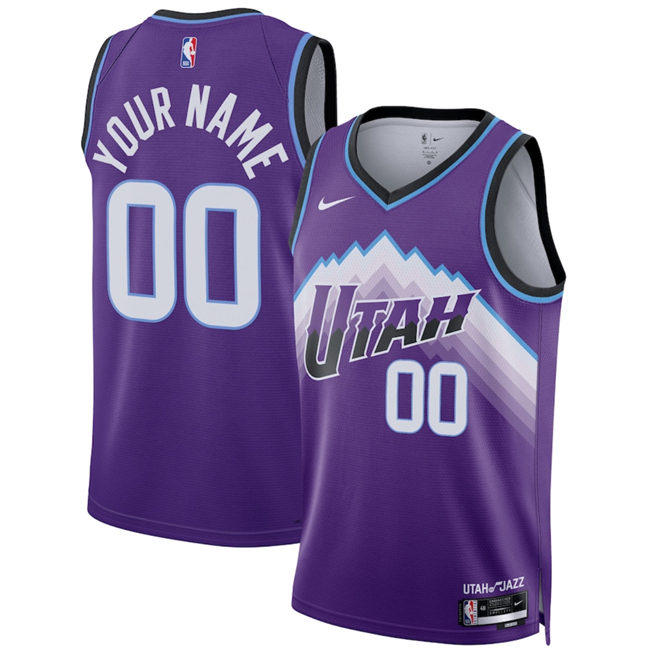 Men's Utah Jazz Active Player Custom Purple 2025 Icon Edition Stitched Basketball Jersey Men's Utah Jazz Active Player Custom Purple 2025 Icon Edition Stitched Basketball Jersey