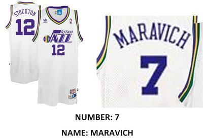 NBA Jersey Utah Jazz 7# MARAVICH NBA Jersey Utah Jazz 7# MARAVICH