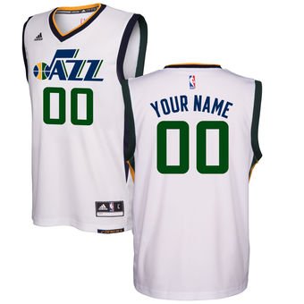 Men's Utah Jazz adidas White Home Replica Custom Jersey Men's Utah Jazz adidas White Home Replica Custom Jersey