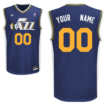 adidas Utah Jazz Custom Replica Road Jersey adidas Utah Jazz Custom Replica Road Jersey