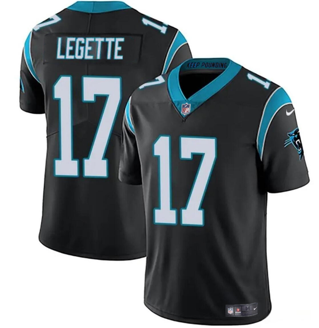 Youth Carolina Panthers #17 Xavier Legette Black Vapor Limited Stitched Football Jersey Youth Carolina Panthers #17 Xavier Legette Black Vapor Limited Stitched Football Jersey
