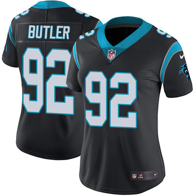 Nike Panthers #92 Vernon Butler Black Team Color Women's Stitched NFL Vapor Untouchable Limited Jersey Nike Panthers #92 Vernon Butler Black Team Color Women's Stitched NFL Vapor Untouchable Limited Jersey