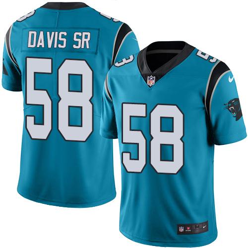 Nike Panthers #58 Thomas Davis Sr Blue Alternate Youth Stitched NFL Vapor Untouchable Limited Jersey Nike Panthers #58 Thomas Davis Sr Blue Alternate Youth Stitched NFL Vapor Untouchable Limited Jersey