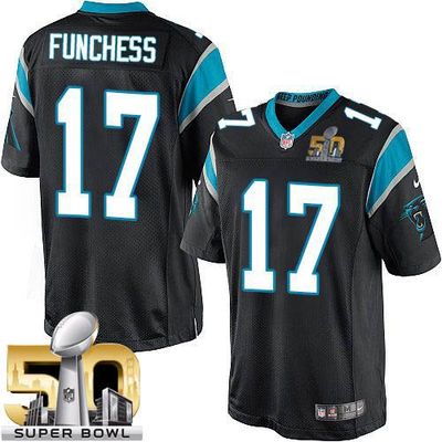 Nike Panthers #17 Devin Funchess Black Team Color Super Bowl 50 Youth Stitched NFL Elite Jersey Nike Panthers #17 Devin Funchess Black Team Color Super Bowl 50 Youth Stitched NFL Elite Jersey