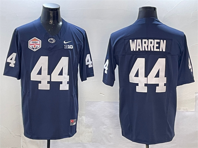 Men's Penn State Nittany Lions #44 Davis Warren Navy 2024 Vrbo Fiesta Bowl Patch F.U.S.E. Vapor Limited Stitched Jersey Men's Penn State Nittany Lions #44 Davis Warren Navy 2024 Vrbo Fiesta Bowl Patch F.U.S.E. Vapor Limited Stitched Jersey