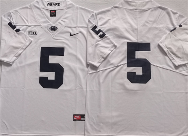 Penn State Nittany Lions #5 White Stitched Jersey Penn State Nittany Lions #5 White Stitched Jersey