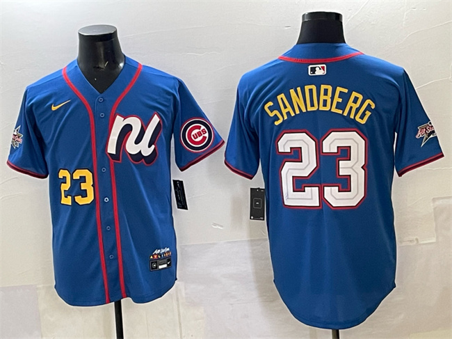 Men's National League #23 Ryne Sandberg Blue 2025 All-Star Edition Limited Stitched Baseball Jersey Men's National League #23 Ryne Sandberg Blue 2025 All-Star Edition Limited Stitched Baseball Jersey