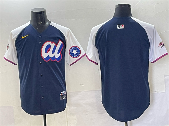 Men's American League Houston Astros Blank Navy Alternate 2025 All-Star Edition Limited Stitched Baseball Jersey Men's American League Houston Astros Blank Navy Alternate 2025 All-Star Edition Limited Stitched Baseball Jersey