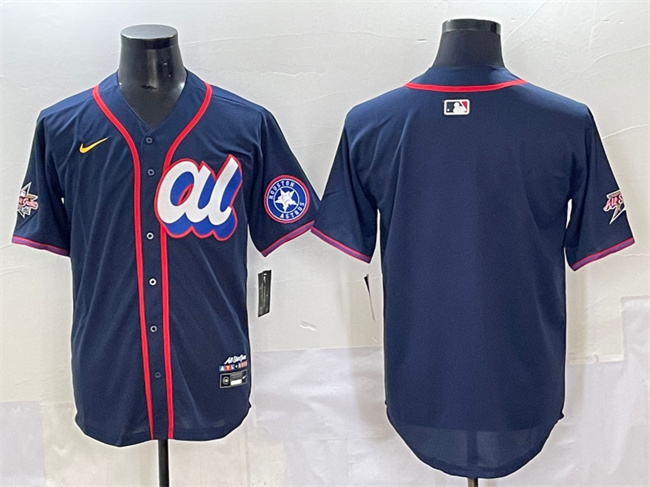 Men's American League Houston Astros Blank Navy 2025 All-Star Edition Limited Stitched Baseball Jersey