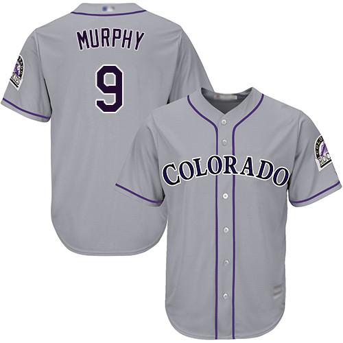 Rockies #9 Daniel Murphy Grey New Cool Base Stitched Baseball Jersey Rockies #9 Daniel Murphy Grey New Cool Base Stitched Baseball Jersey