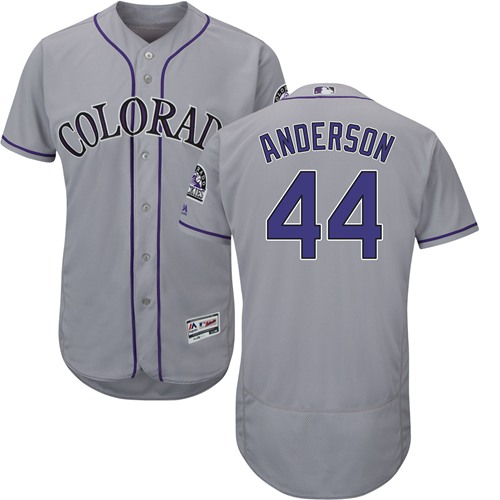 Rockies #44 Tyler Anderson Grey Flexbase Authentic Collection Stitched Baseball Jersey Rockies #44 Tyler Anderson Grey Flexbase Authentic Collection Stitched Baseball Jersey