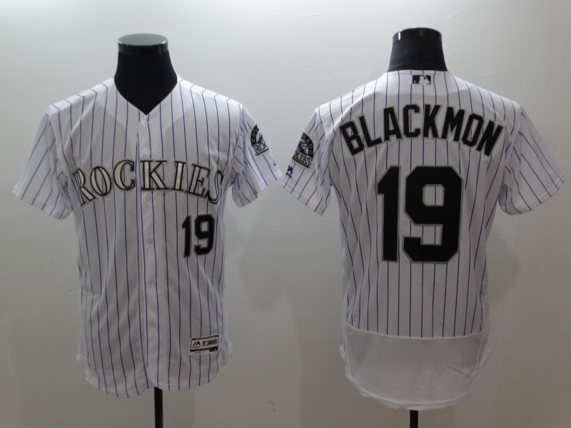Rockies #19 Charlie Blackmon White Authentic Flex Base Stitched MLB Jersey Rockies #19 Charlie Blackmon White Authentic Flex Base Stitched MLB Jersey