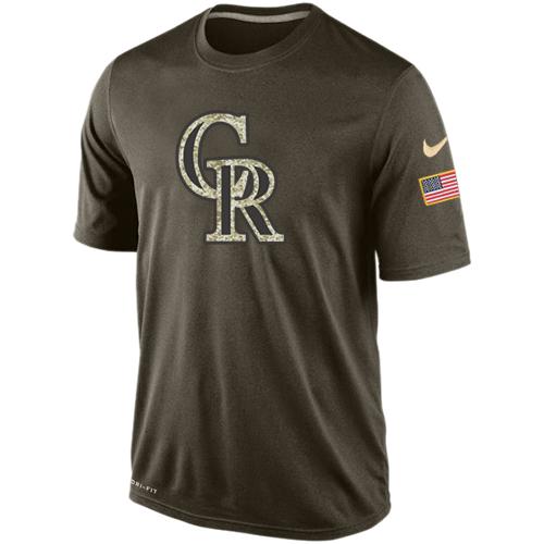 Men's Colorado Rockies Salute To Service Nike Dri-FIT T-Shirt Men's Colorado Rockies Salute To Service Nike Dri-FIT T-Shirt