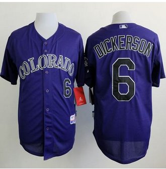Colorado Rockies #6 Corey Dickerson Purple Cool Base Stitched Baseball Jersey Colorado Rockies #6 Corey Dickerson Purple Cool Base Stitched Baseball Jersey