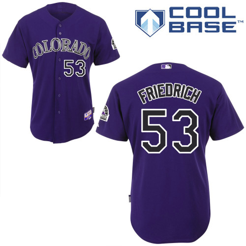 Colorado Rockies #53Christian Friedrich Authentic Personalized Alternate Purple Jersey