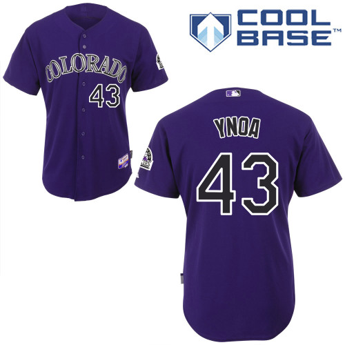 Colorado Rockies #43Rafael Ynoa Authentic Personalized Alternate Purple Jersey Colorado Rockies #43Rafael Ynoa Authentic Personalized Alternate Purple Jersey