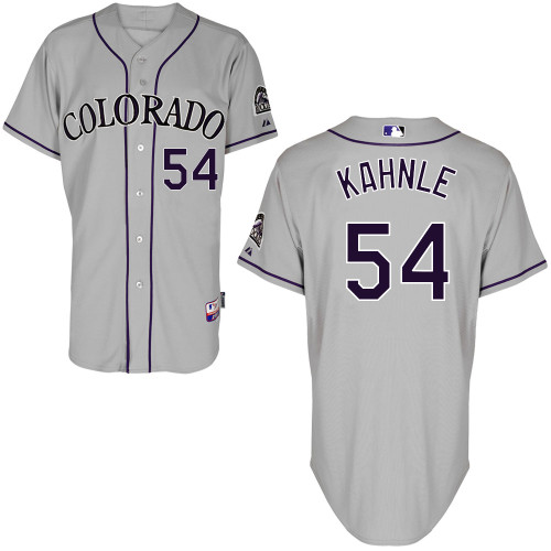 Colorado Rockies #54Tommy KAHNLE Authentic Personalized Road Gray Jersey Colorado Rockies #54Tommy KAHNLE Authentic Personalized Road Gray Jersey